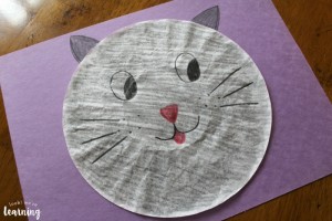 Coffee Filter Cat Craft for Kids