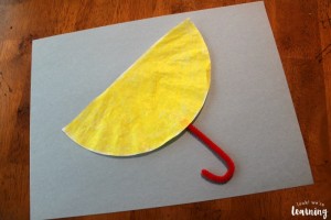 Kids Coffee Filter Umbrella Craft