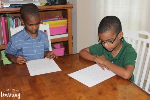 Playing Nessy Reading & Spelling Compound Word Bingo