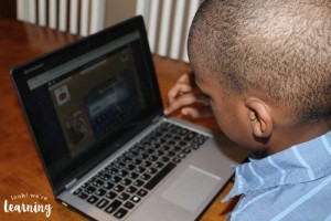 Playing a Nessy Reading & Spelling Compound Word Game