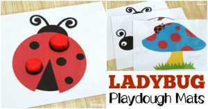 Preschool Ladybug Playdough Mats for Kids