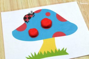 Printable Ladybug Playdough Mats for Kids