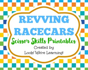 Revving Racecars Scissor Skills Printables
