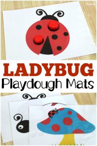 Work on fine motor skills - the fun way - with these printable ladybug playdough mats for preschoolers!