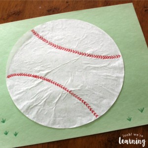 Cute Coffee Filter Baseball Craft for Kids