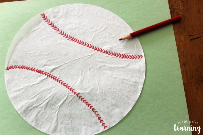 Easy Coffee Filter Baseball Craft for Kids