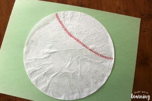 Simple Coffee Filter Baseball Craft