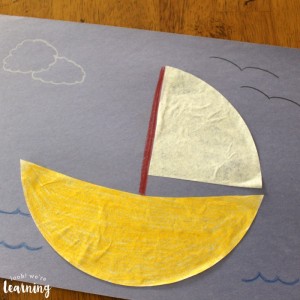 Simple Coffee Filter Sailboat Craft for Kids