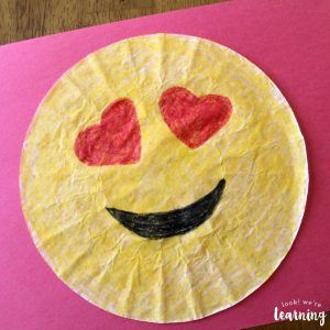 Coffee Filter Love Emoji Craft