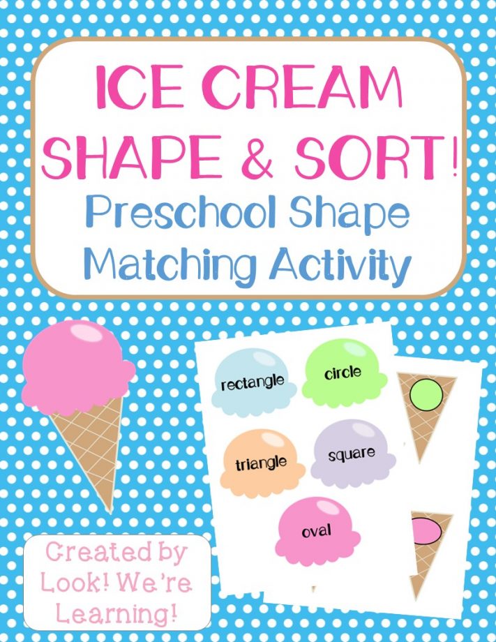 Ice Cream Shape Sorting Activity