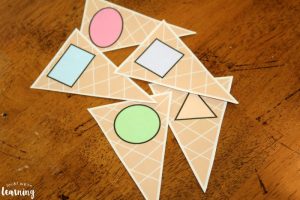 Ice Cream Shape Sorting for Preschool