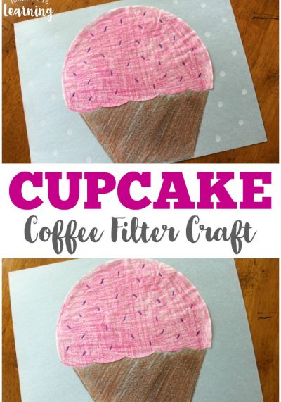 Make this super sweet coffee filter cupcake craft with your little ones!