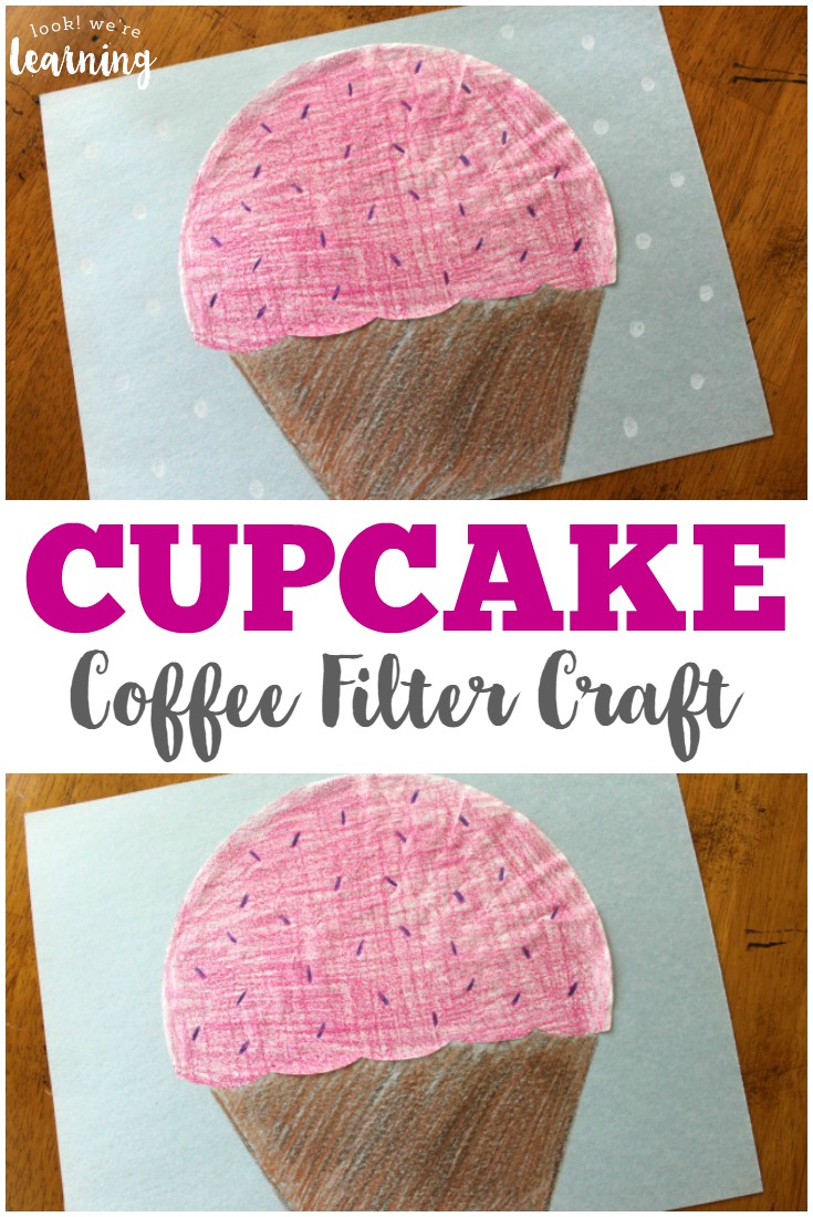 Make this super sweet coffee filter cupcake craft with your little ones!