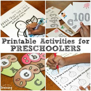 Printable Activities for Preschoolers