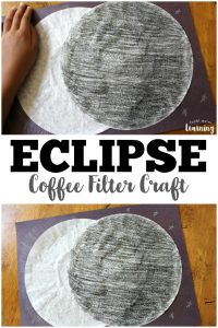 This fun coffee solar eclipse craft is a wonderful outer space activity for kids!
