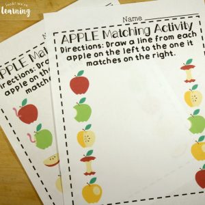 Apple Matching Worksheets for Preschool