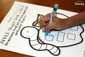 Apple Shapes Worksheets for Preschoolers