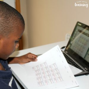 Checking a Printed Homeschool Planet Calendar