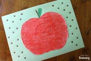 Coffee Filter Apple Craft for Kids