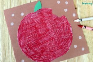 Easy Coffee Filter Apple Kids Craft