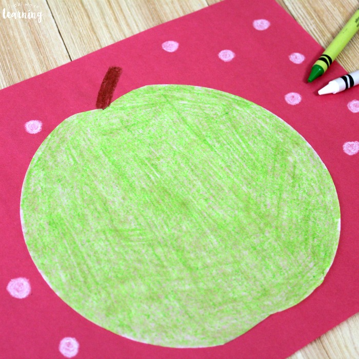 Green Apple Coffee Filter Craft for Kids