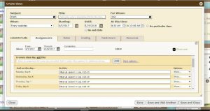 Homeschool Planet Adding Weekly Assignments