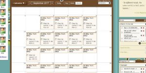 Homeschool Planet Monthly Calendar View