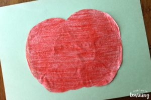 Making a Coffee Filter Apple Craft