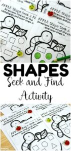 This apple themed shape sorting worksheets set is so fun for fall math centers! Early learners can use these to practice recognizing all four basic shapes!