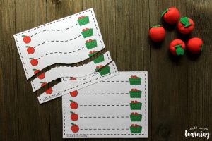 Apple Scissor Skill Printables for Preschool