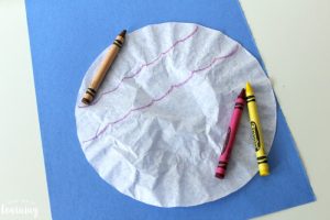 Coloring a Hot Air Balloon Craft