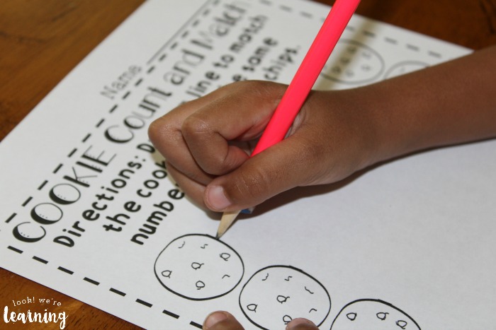 Cookie Counting Worksheets for Preschool