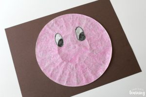 Easy Coffee Filter Pig Craft
