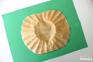 Easy Coffee Filter Pumpkin Craft