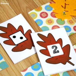 Fall Leaf Preschool Concentration Game