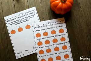 Fall Themed Ordinal Number Lesson for Kids