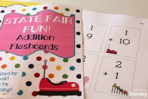Homeschool Printing Service - Amusement Park Addition Flashcards