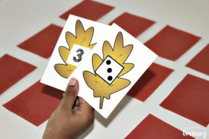 Math Fall Concentration Game for PreK