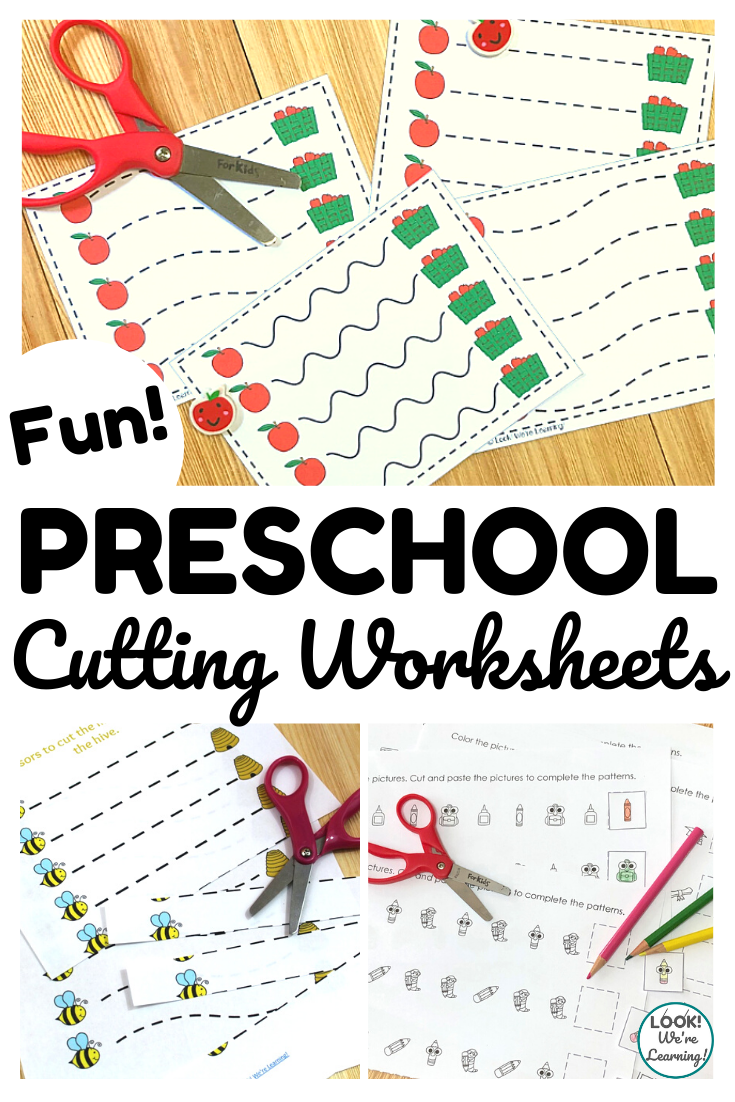 Fun Preschool Scissor Skills Worksheets for Kids - Look! We're