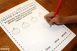 Preschool Counting Ordinal Numbers Worksheets