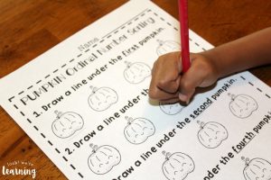 Preschool Ordinal Worksheets