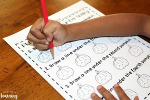Pumpkin Ordinal Worksheets for Preschool