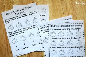 Pumpkin Places Ordinal Number Lesson