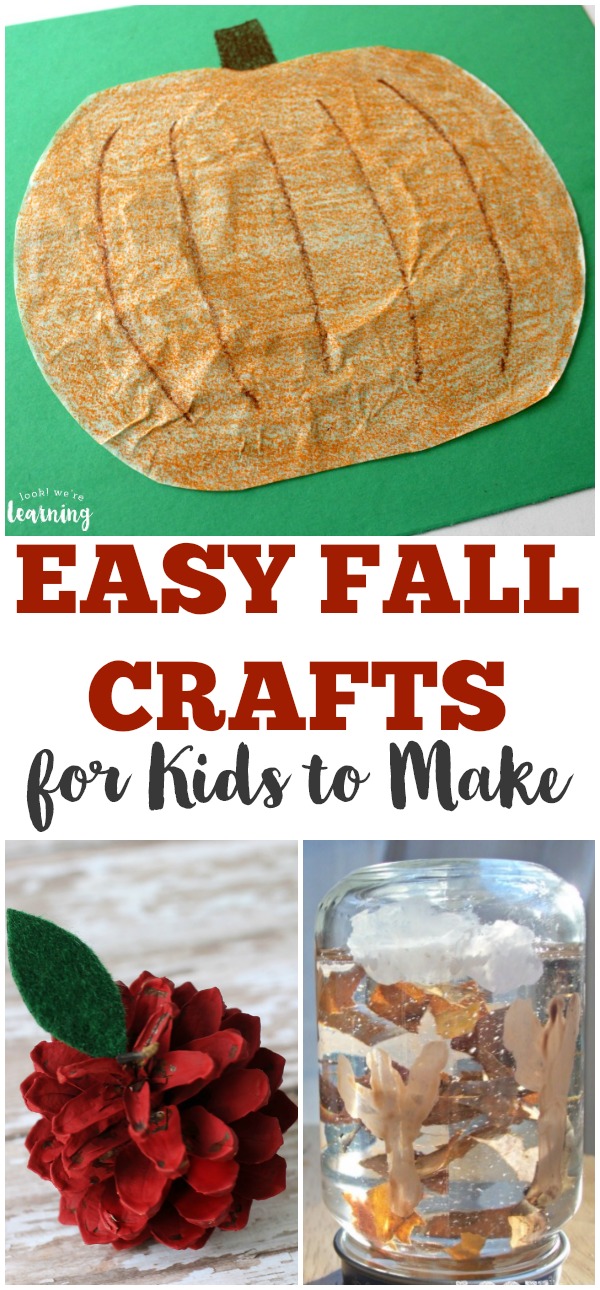 Share some of these easy fall crafts for kids with your children this autumn!