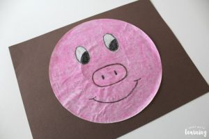 Simple Coffee Filter Pig Craft