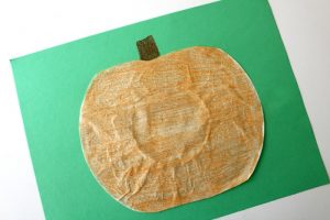 Simple Coffee Filter Pumpkin Craft