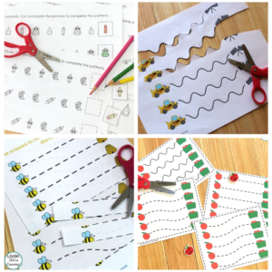 Themed Preschool Scissor Skills Worksheets for Kids