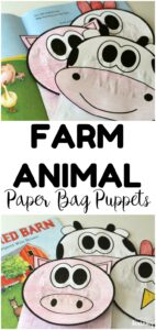 These farm animal paper bag puppets are a perfect craft for spring! Use them as an extension for books about farms!