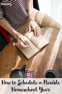 Tired of falling behind on your lesson plans? Learn how to schedule a flexible homeschool year instead!
