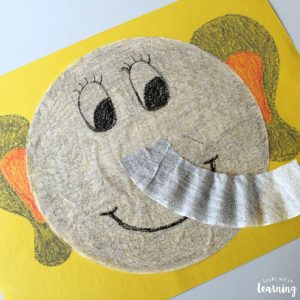 Easy Coffee Filter Elephant Craft for Kids